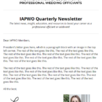 IAPWO Newsletter